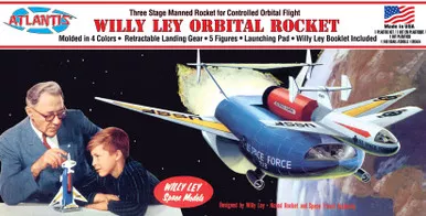 1:193 Willy Ley Orbital Rocket with Landing Gear and Five Figures