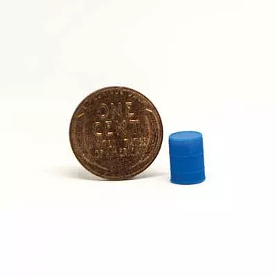 All Scale Miniatures 870766 HO Scale Plastic 55-Gallon Drums -- pkg(5) - Black Forest Hobby Supply Co