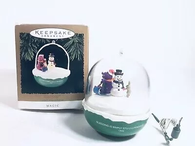 HallmarkOrnament 1994 Barney Magic Ornament Snowglobe