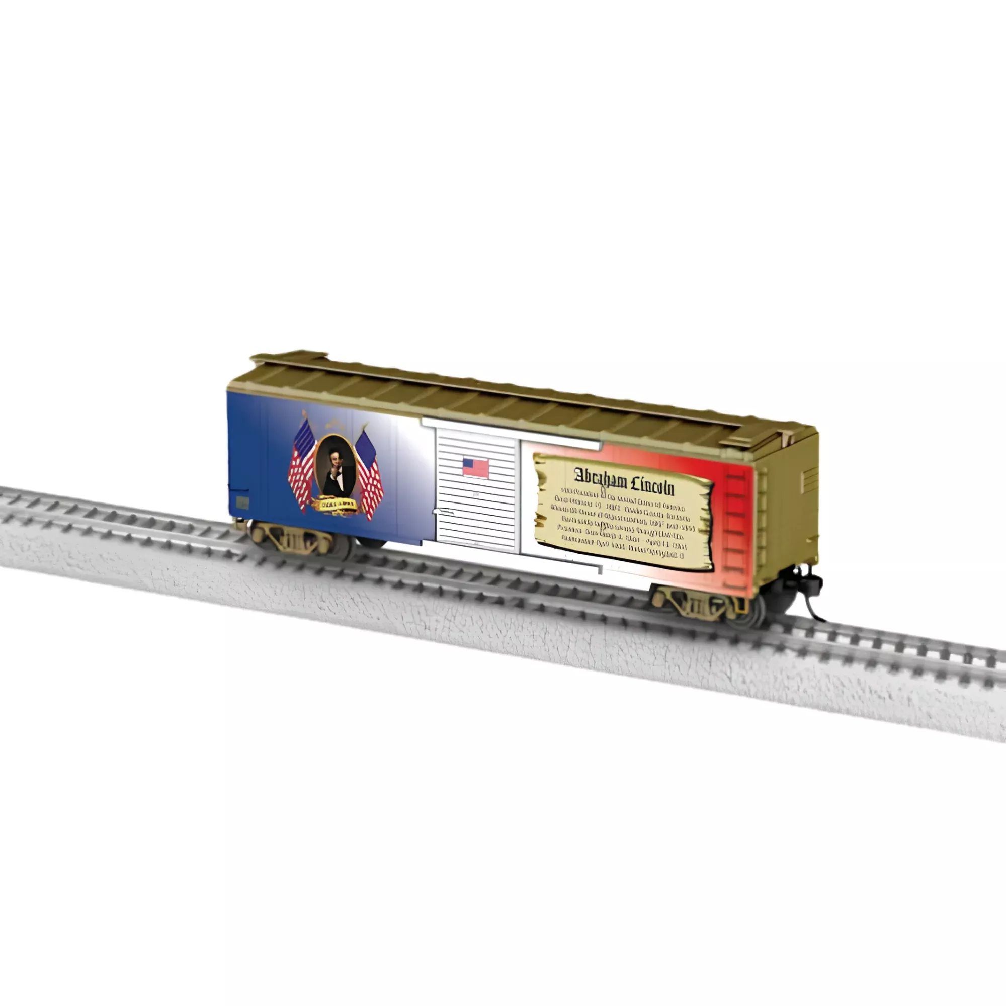 Lionel • 2664040 | 40' Steel Flat-End Boxcar | President Lincoln | HO