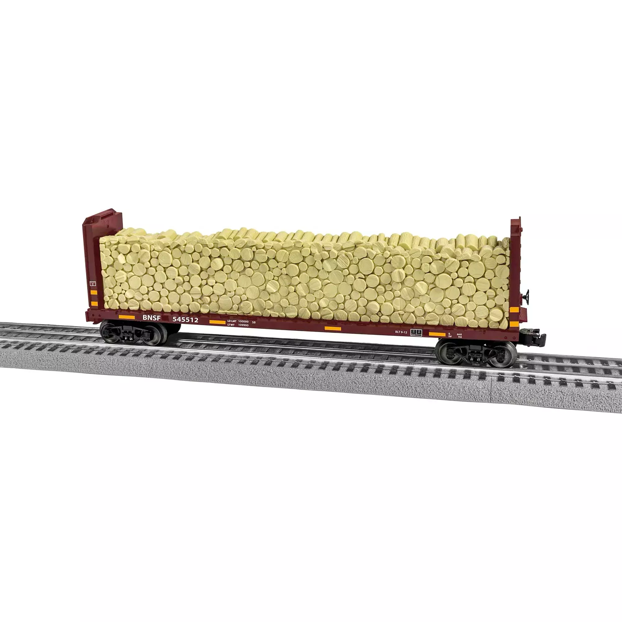 Lionel, O Scale, 2043092, Bulkhead Flatcar, BNSF, #545512
