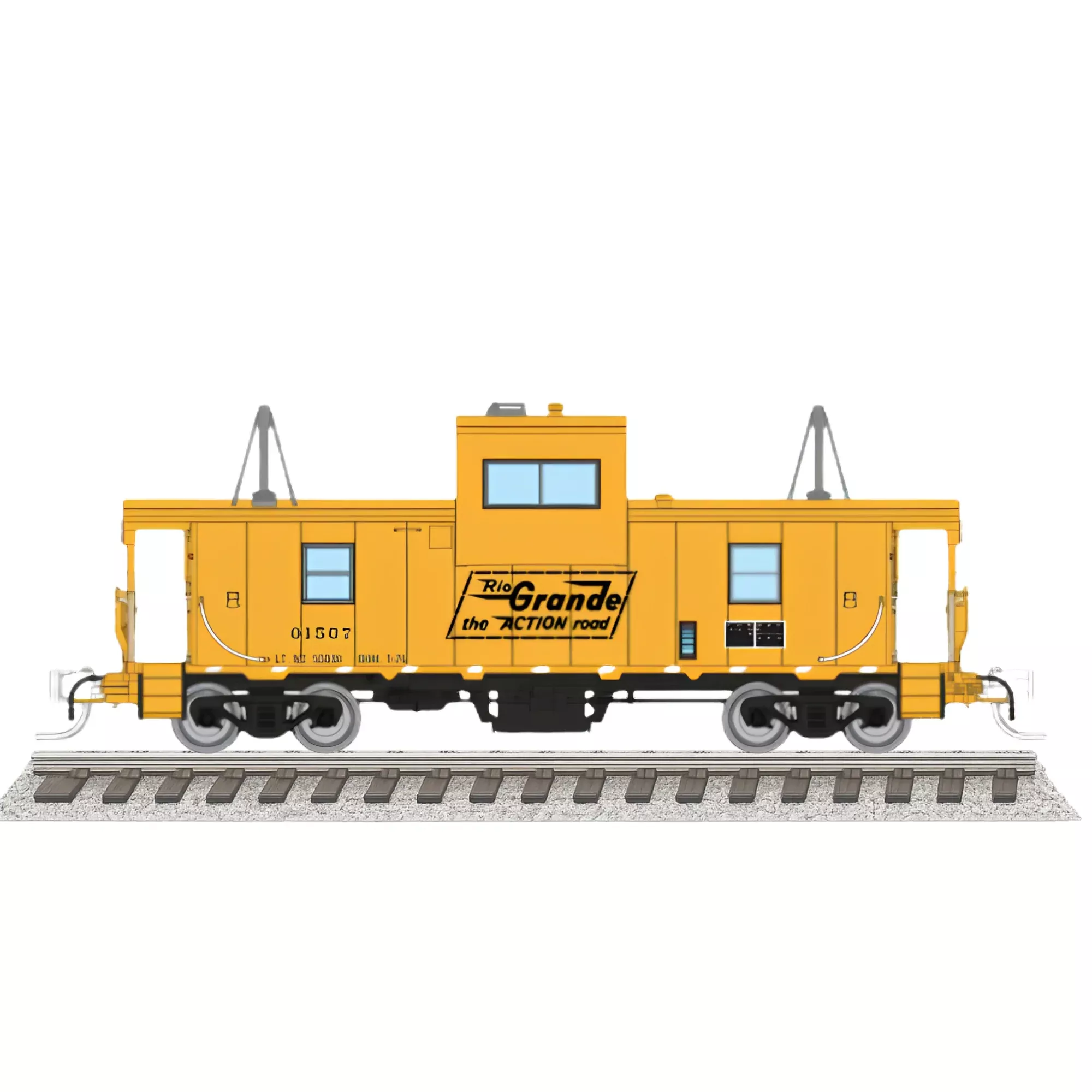 Rapido (510079) | Wide Vision Caboose w/ Lights | Rio Grande #1507 | "