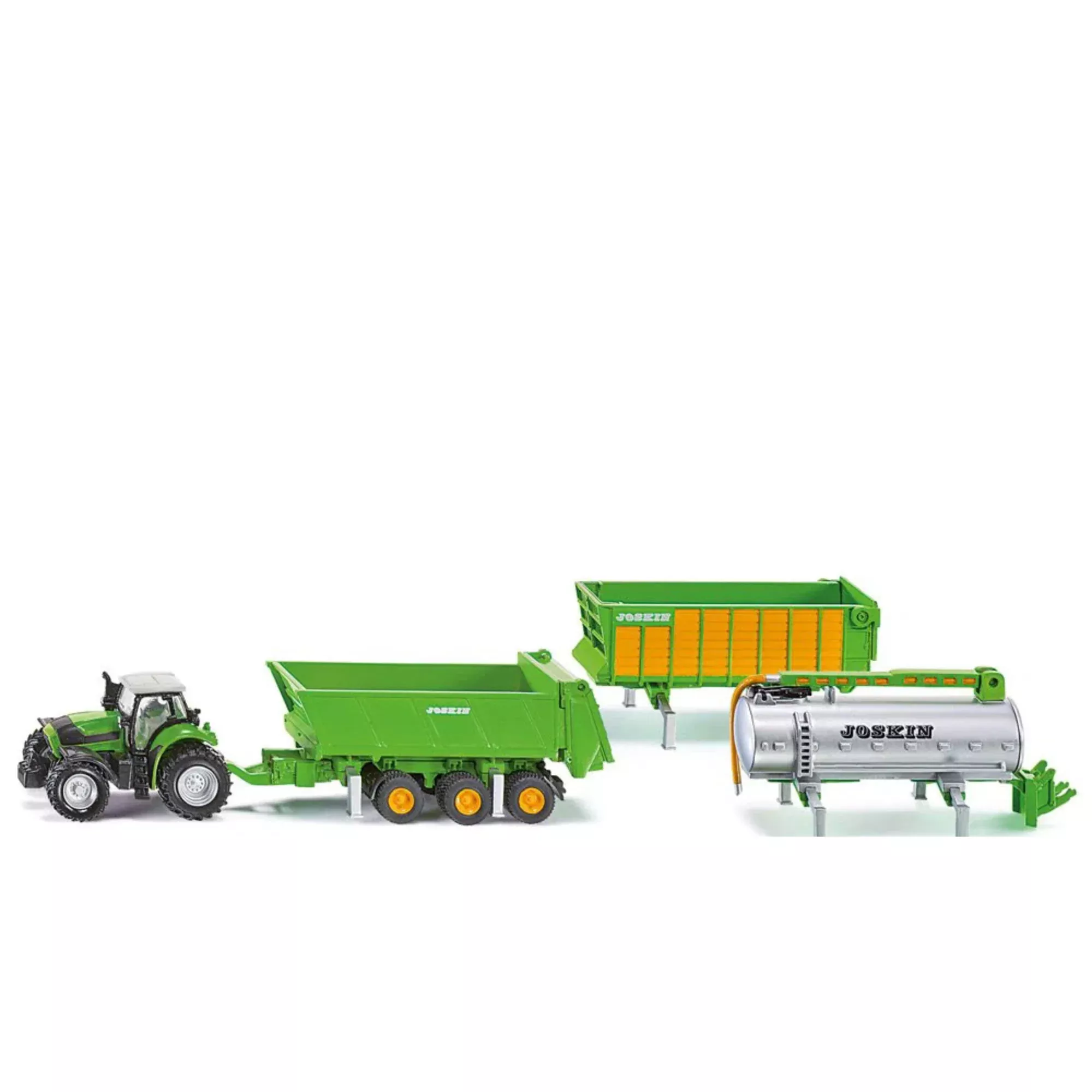 Siku (1848) | Deutz-Fahr Tractor w/ Joskin Silage Trailer Set | HO Sca